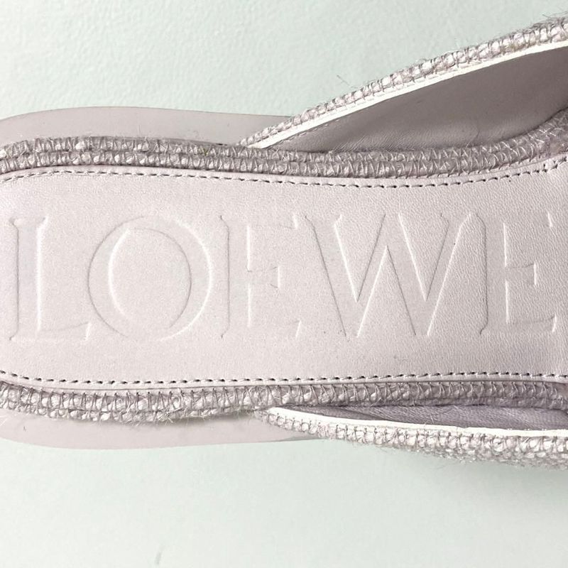 Loewe Slide Sandals Jute 40 Lavender