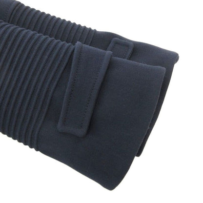 Versace Double Breasted Long Coat Stand Neck Quilted Lining 38 Navy GV • GY18