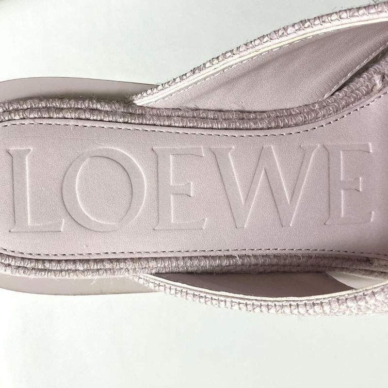 Loewe Slide Sandals Jute 36 Lavender