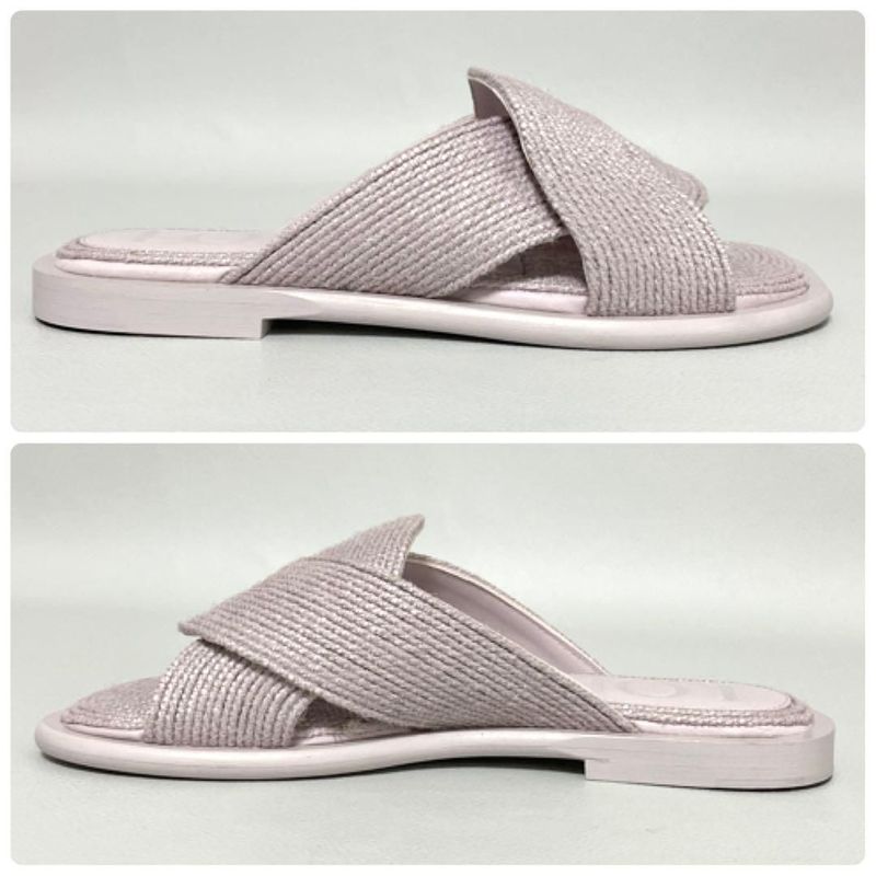 Loewe Slide Sandals Jute 36 Lavender