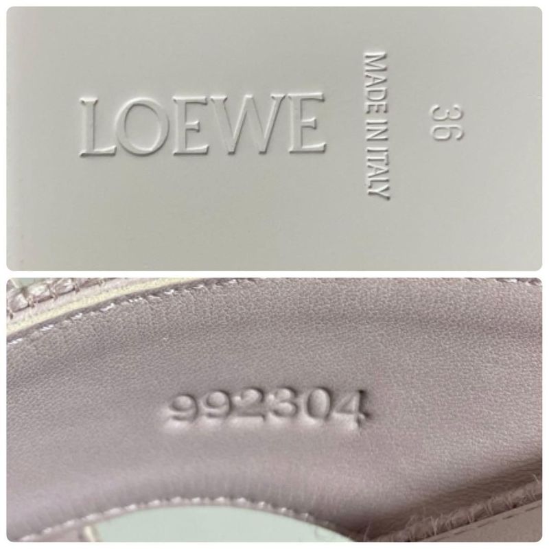 Loewe Slide Sandals Jute 36 Lavender