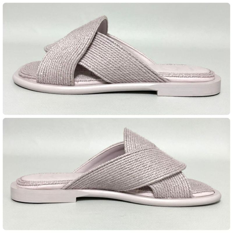 Loewe Slide Sandals Jute 36 Lavender
