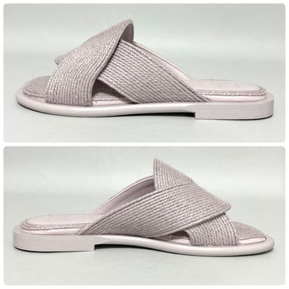 Loewe Slide Sandals Jute 36 Lavender
