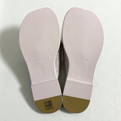 Loewe Slide Sandals Jute 36 Lavender