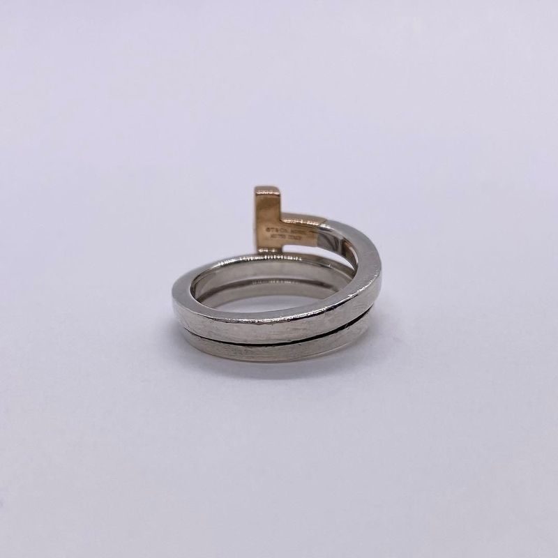 Tiffany & Co T Square Wrap Ring 18k Pink Gold