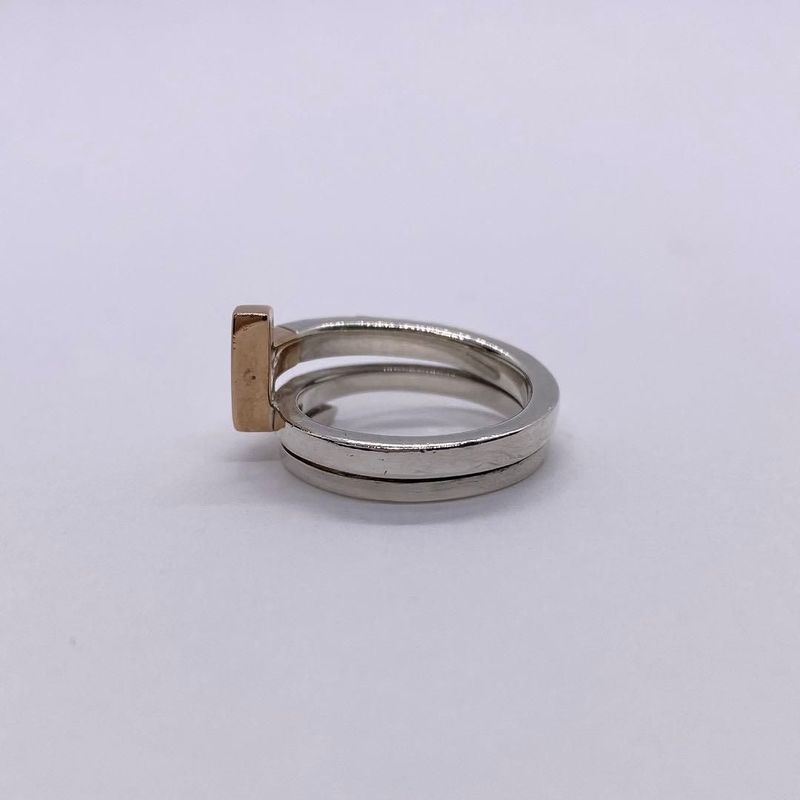 Tiffany & Co T Square Wrap Ring 18k Pink Gold
