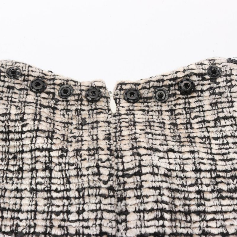 Chanel Dress Coco Mark Tweed Rayon Wool Dress Women's Used A