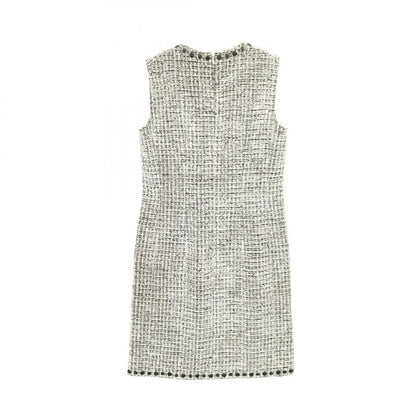 Chanel Dress Coco Mark Tweed Rayon Wool Dress Women's Used A