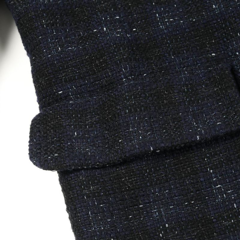 Chanel Bijou Lion Button Iridescent Wool Tweed Double Breasted Wool Nylon Coat