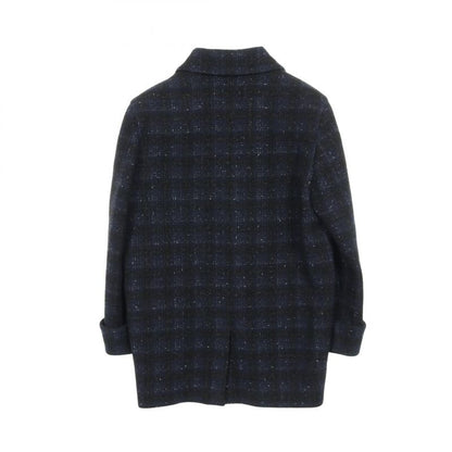 Chanel Bijou Lion Button Iridescent Wool Tweed Double Breasted Wool Nylon Coat