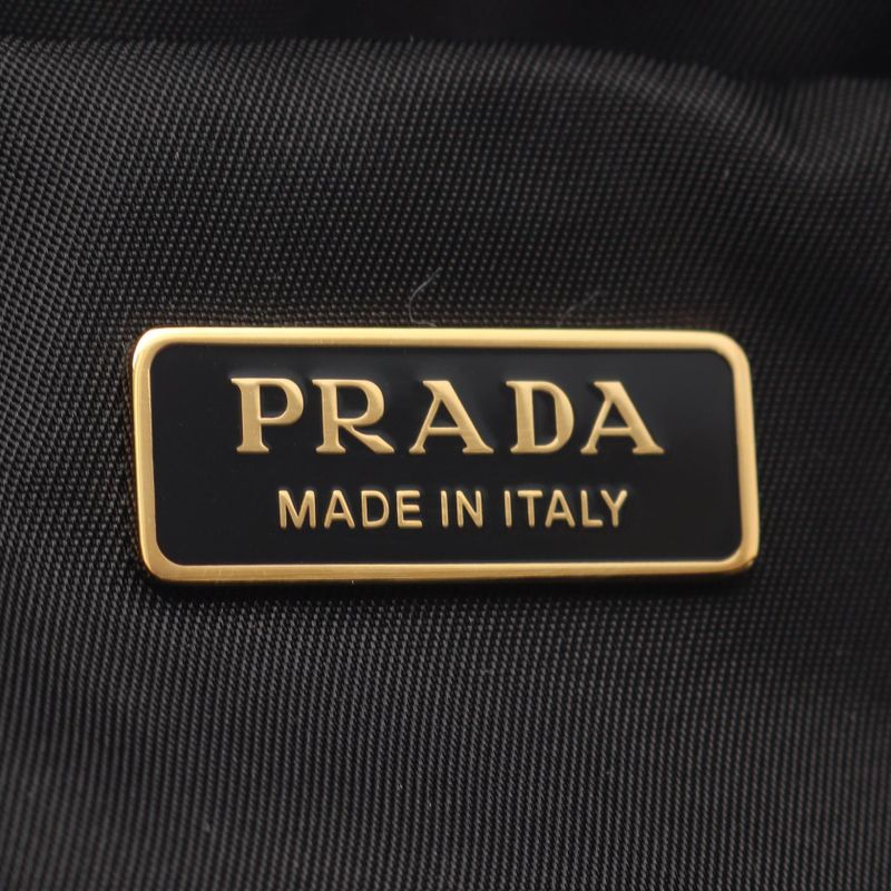 Prada Handbag Explorer 1bd394rdlnf0002 Black Nylon Leather Shoulder Bag Ladies