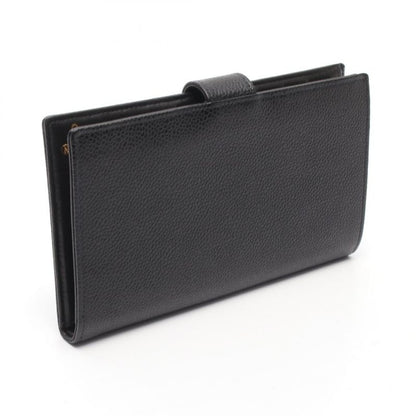 Chanel Bifold Long Wallet Coco Mark A13498 Black Leather Coco Mark Bifold