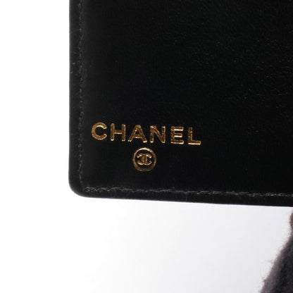 Chanel Bifold Long Wallet Coco Mark A13498 Black Leather Coco Mark Bifold