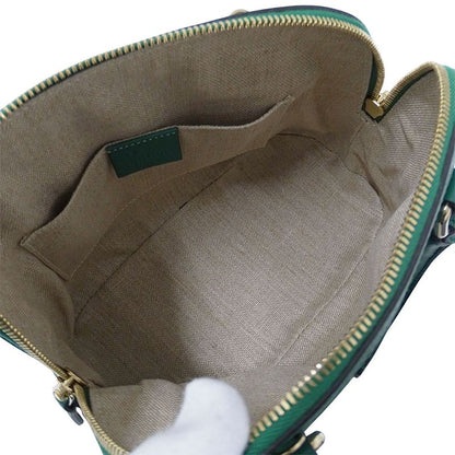 Gucci Bag Women's Brand Handbag Shoulder Bag 2way Micro GG Shima Leather Green