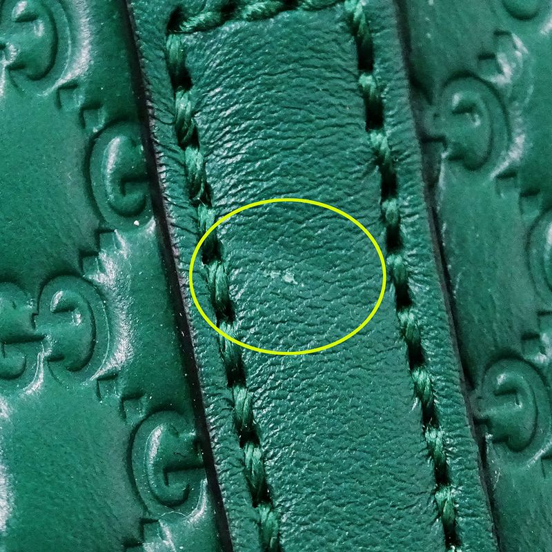 Gucci Bag Women's Brand Handbag Shoulder Bag 2way Micro GG Shima Leather Green