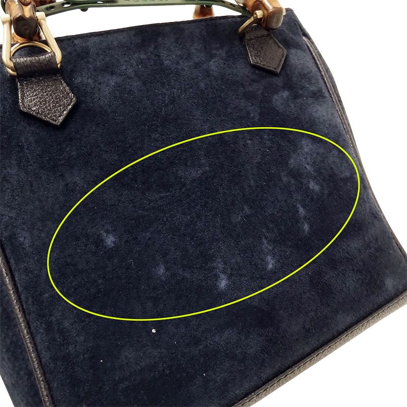 Gucci Bag Women's Brand Handbag Shoulder Bag 2way Bamboo Suede Navy 000/123