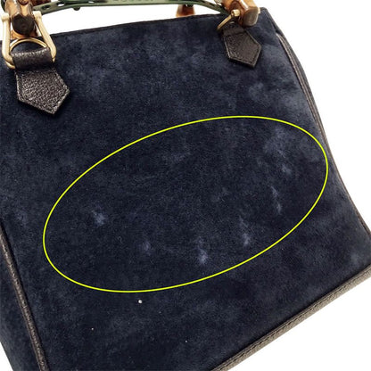 Gucci Bag Women's Brand Handbag Shoulder Bag 2way Bamboo Suede Navy 000/123