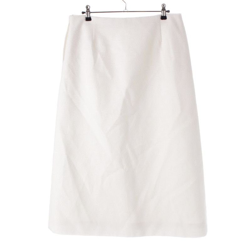 Christian Dior 24 Years Technical Virgin Wool Humidi Skirt 421j46a1761 White 40