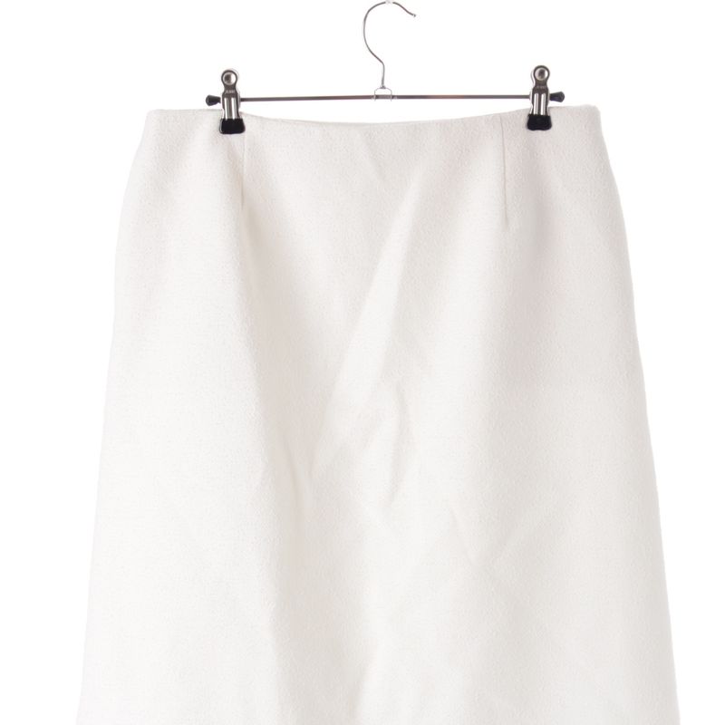 Christian Dior 24 Years Technical Virgin Wool Humidi Skirt 421j46a1761 White 40