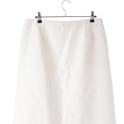 Christian Dior 24 Years Technical Virgin Wool Humidi Skirt 421j46a1761 White 40