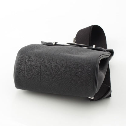 Hermes 2023 B Kelly Akkado PM Togo One Shoulder Body Bag Black Silver Hardware