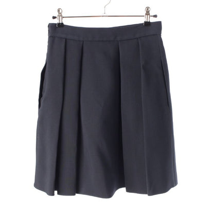 Christian Dior Wool Silk Pleated Mini Skirt Bottoms 041j45a1166 Dark Navy 36