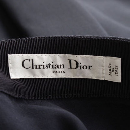 Christian Dior Wool Silk Pleated Mini Skirt Bottoms 041j45a1166 Dark Navy 36