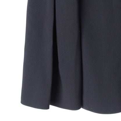Christian Dior Wool Silk Pleated Mini Skirt Bottoms 041j45a1166 Dark Navy 36