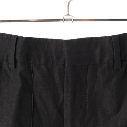 Hermes Wool Linen Pants Bottoms Slacks 63522000 Black 38