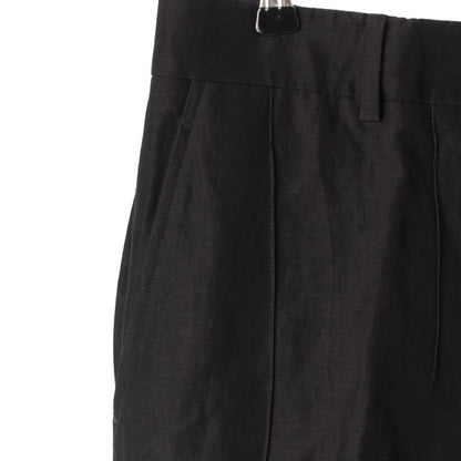 Hermes Wool Linen Pants Bottoms Slacks 63522000 Black 38