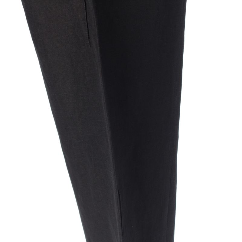 Hermes Wool Linen Pants Bottoms Slacks 63522000 Black 38