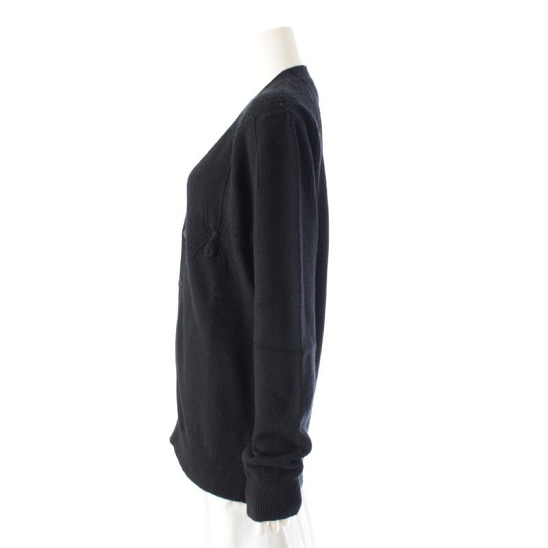 Hermes Cashmere Spider Motif Knit Cardigan Tops Black M