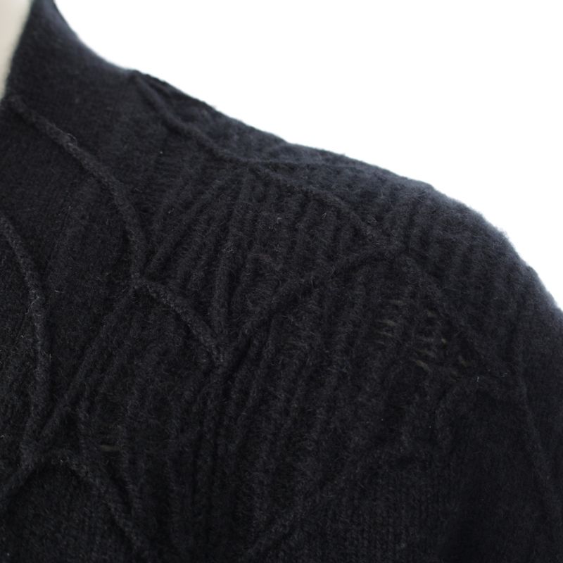Hermes Cashmere Spider Motif Knit Cardigan Tops Black M