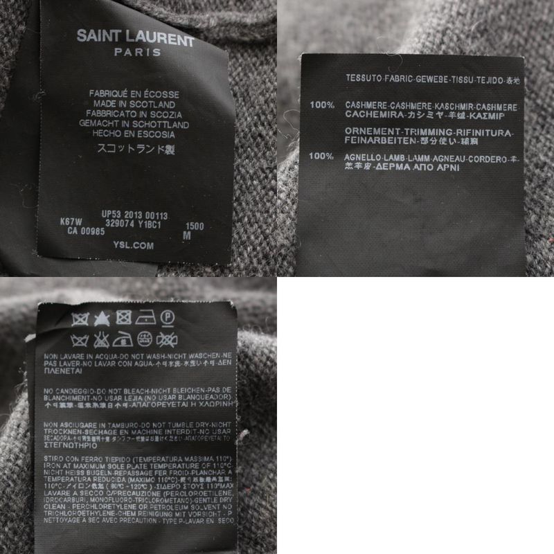 Saint Laurent 13 Years Edit Limant Period Cashmere Oversized Knit Sweater Tops