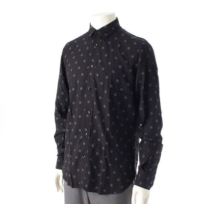 Saint Laurent 16 Year Eddy Period Dot Polka Dot Long Sleeve Shirt Tops 376916
