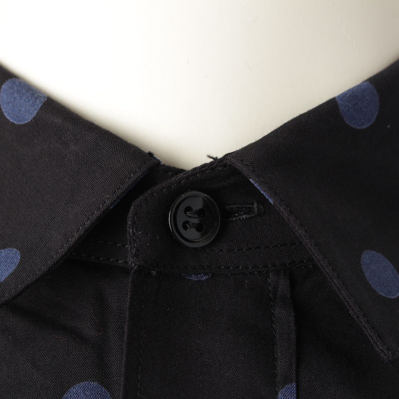 Saint Laurent 16 Year Eddy Period Dot Polka Dot Long Sleeve Shirt Tops 376916