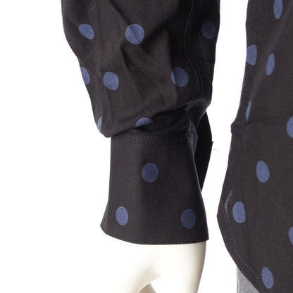 Saint Laurent 16 Year Eddy Period Dot Polka Dot Long Sleeve Shirt Tops 376916