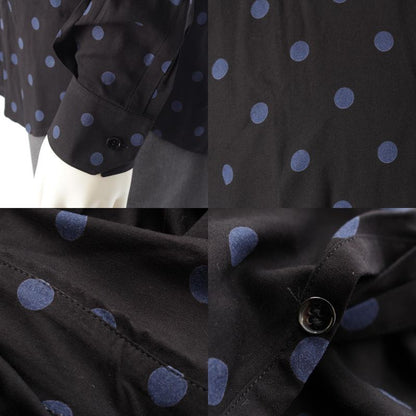 Saint Laurent 16 Year Eddy Period Dot Polka Dot Long Sleeve Shirt Tops 376916