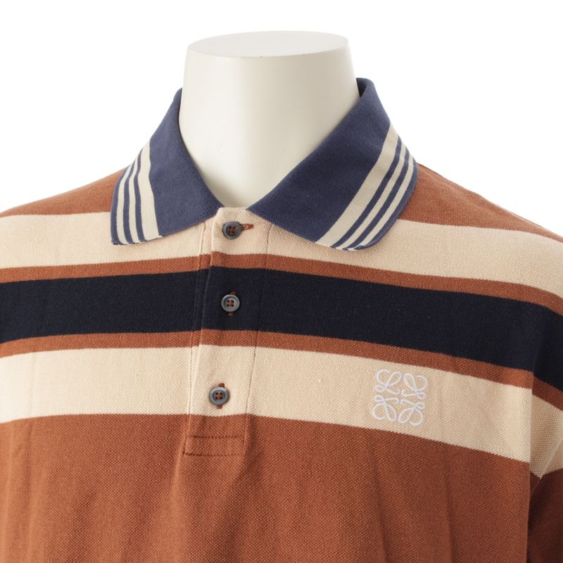 Loewe Paulazuiza Anagram Logo Border Pattern Oversized Polo Shirt Short Sleeve