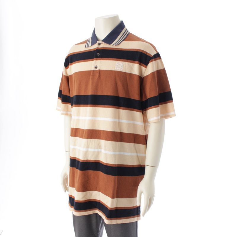 Loewe Paulazuiza Anagram Logo Border Pattern Oversized Polo Shirt Short Sleeve