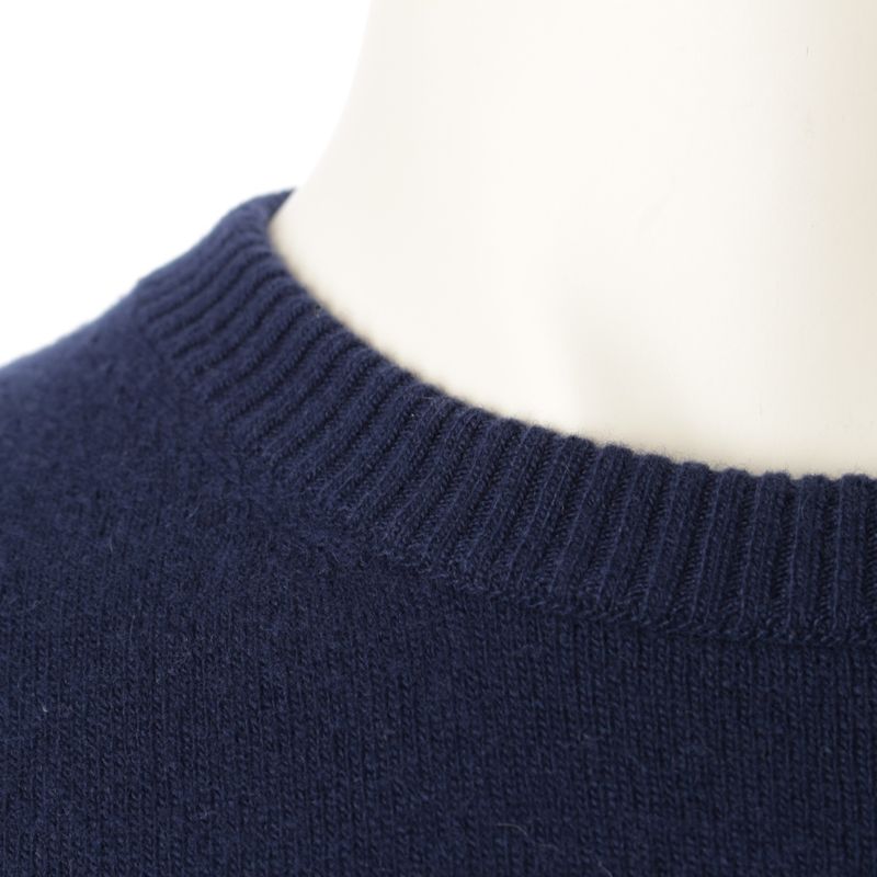 Dior Cashmere Wool Logo 1947 Knit Long Sleeve Tops 413m653at759 Navy M