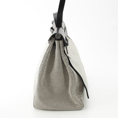 Hermes Herbag Her Bag Zip 50 le Tourne Cabin Toile GM Shoulder Handbag