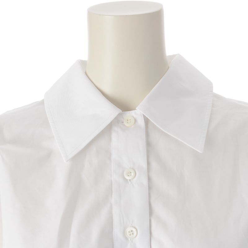Prada 24 Years Cotton X Acetate X Viscose Short Sleeve Long Switching Dress