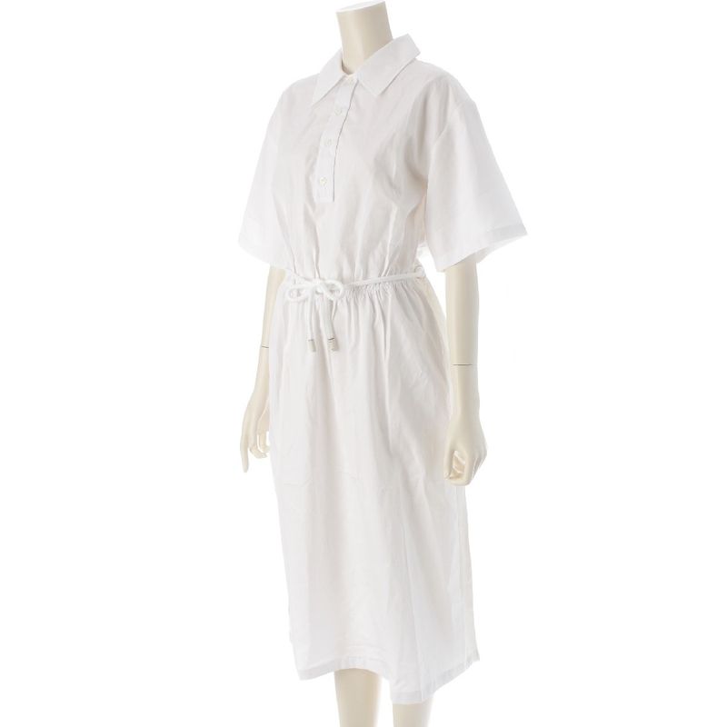 Prada 24 Years Cotton X Acetate X Viscose Short Sleeve Long Switching Dress