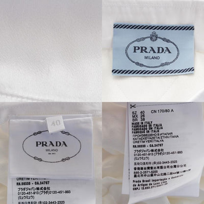 Prada 24 Years Cotton X Acetate X Viscose Short Sleeve Long Switching Dress