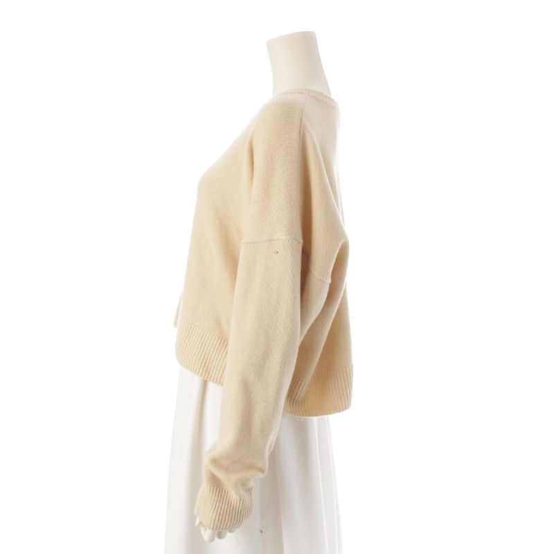 Celine Cashmere Eddy Period Carriage Embroidery Crew Neck Short Length Knit