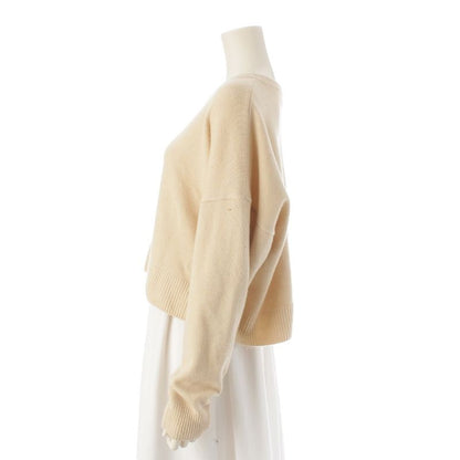 Celine Cashmere Eddy Period Carriage Embroidery Crew Neck Short Length Knit