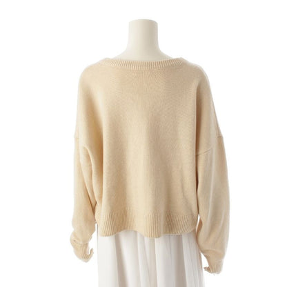Celine Cashmere Eddy Period Carriage Embroidery Crew Neck Short Length Knit