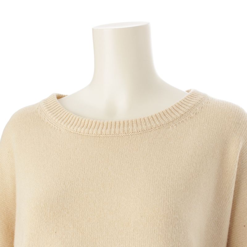 Celine Cashmere Eddy Period Carriage Embroidery Crew Neck Short Length Knit
