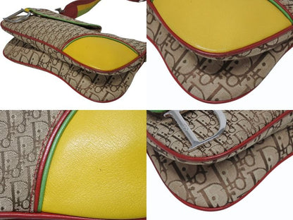 Dior Shoulder Bag Trotter Rasta Leather Canvas Silver — view 5